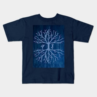 Grounded Trees and Humans Yoga Rain Graphic Kids T-Shirt